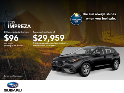 Get the 2025 Impreza!