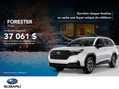 Procurez-vous le Forester 2026!