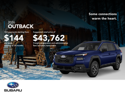 Get the 2026 Outback today!