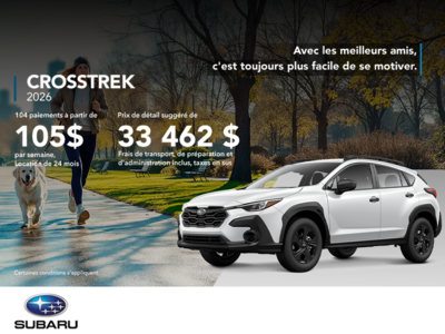 Procurez-vous le Crosstrek 2026!