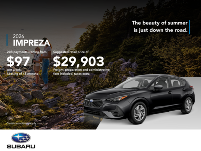 Get the 2026 Impreza!
