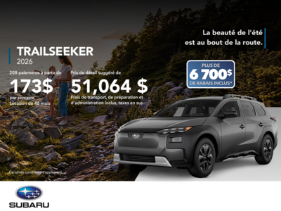 Procurez-vous le Trailseeker 2026!
