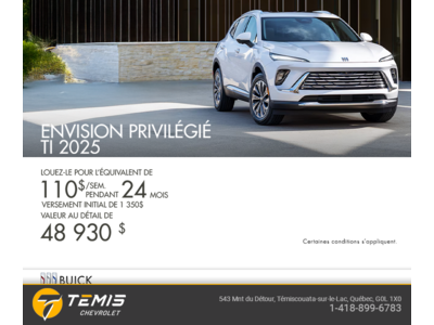 Procurez-vous la Buick Envision Privilégié TI 2025