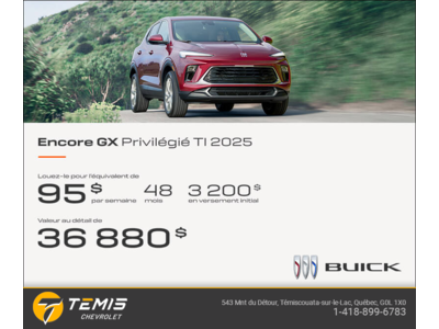 Procurez-vous le Buick Encore GX 2025