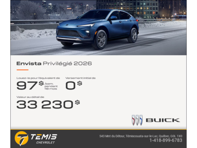 Procurez-vous la Buick Envista 2026