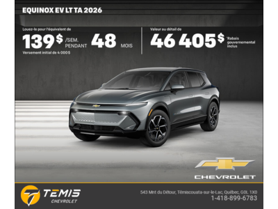 Procurez-vous le Chevrolet Equinox EV 2026