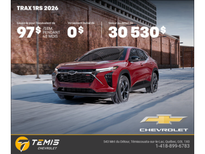 Procurez-vous le Chevrolet Trax 2026
