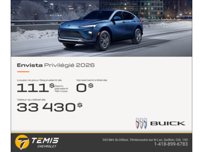 Procurez-vous la Buick Envista 2026