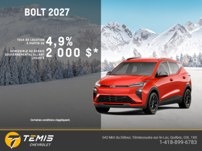 Procurez-vous le Chevrolet Bolt 2027