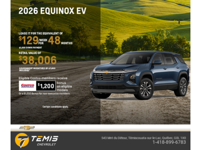 Get the 2026 Chevrolet Equinox EV