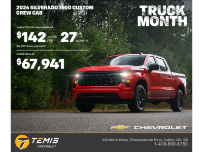 Get the 2026 Chevrolet Silverado 1500 Custom Crew Cab