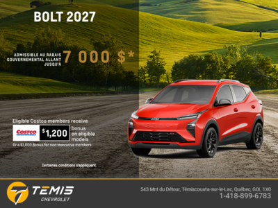 Procurez-vous le Chevrolet Bolt 2027