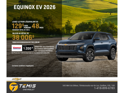 Procurez-vous le Chevrolet Equinox EV 2026
