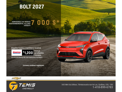 Procurez-vous le Chevrolet Bolt 2027