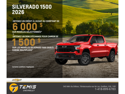 Procurez-vous le Chevrolet Silverado 1500 2026