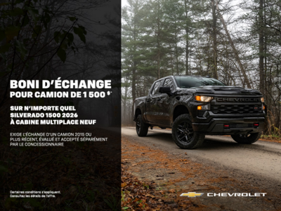 Procurez-vous le Chevrolet Silverado 1500 à cabine multiplace 2026