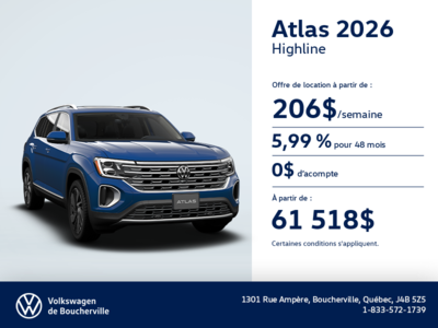 Procurez-vous le Volkswagen Atlas 2026