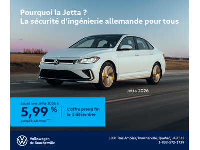 Procurez-vous la Volkswagen Jetta 2026