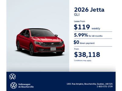 Get the 2026 Volkswagen Jetta GLI