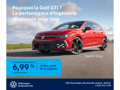 Procurez-vous la Volkswagen Golf Gti 2026