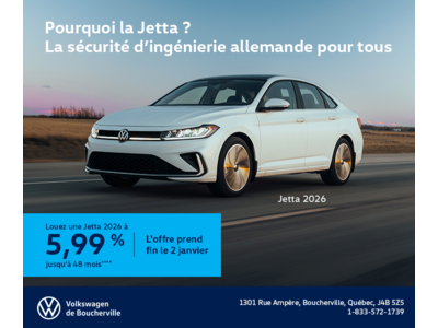 Procurez-vous la Volkswagen Jetta 2026