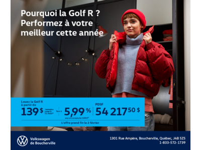 Procurez-vous la Volkswagen Golf R 2026