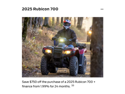 2025 Rubicon 700 [In Stock]