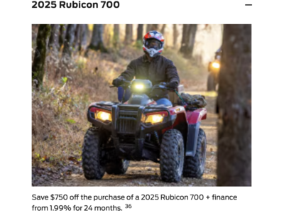 2025 Rubicon 700 [In Stock]