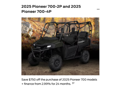 2025 Pioneer 700 [In Stock]