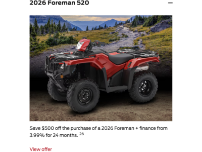2026 Foreman 520 [In Stock]