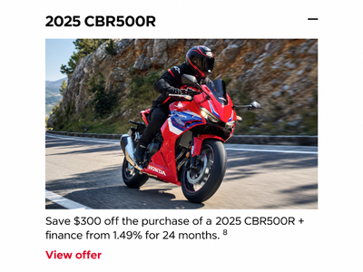 2025 CBR500R [in Stock]