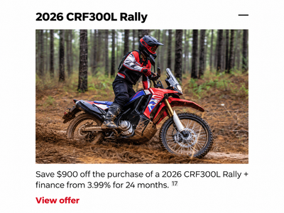2026 CRF300L Rally [in Stock]