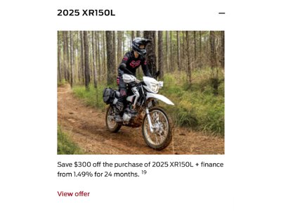 2025 XR150L [in Stock]