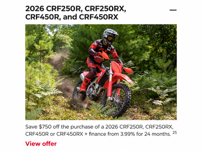 2026 CRF250R [in Stock]