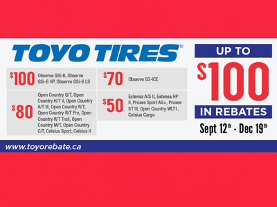 Toyo Tires Offers & Rebates