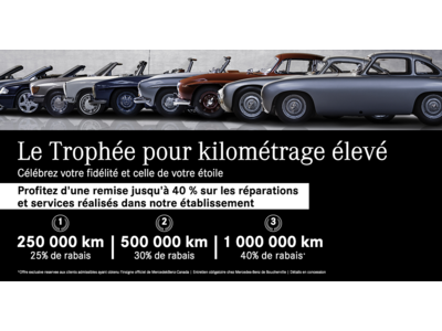 LE TROPHÉE POUR KILOMÉTRAGE ÉLEVÉ !