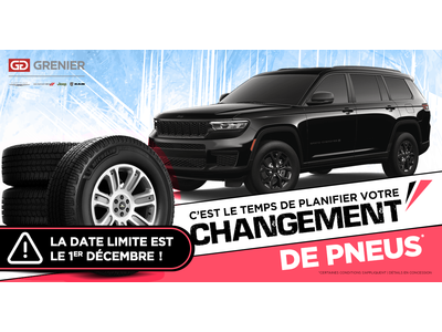 C'EST LE TEMPS DE PLANIFIER VOTRE CHANGEMENT DE PNEUS !