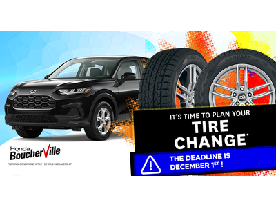 IT'S TIME TO PLAN YOUR TIRE CHANGE !