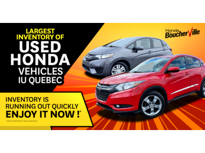 LARGEST INVENTORY OF USED HONDA VEHICLES !