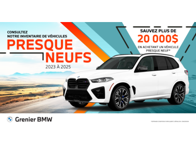 VÉHICULES PRESQUE NEUFS EN INVENTAIRE !