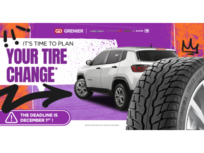 IT'S TIME TO PLAN YOUR TIRE CHANGE !