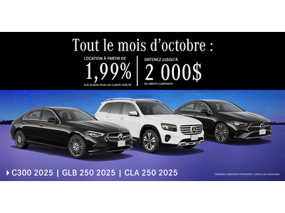 OFFRE SPÉCIALE D'OCTOBRE !