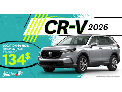 CR-V 2026 DISPONIBLES !