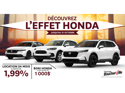 DÉCOUVREZ L'EFFET HONDA !