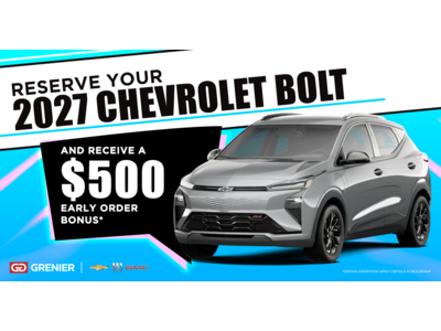 RESERVE YOUR 2027 BOLT !