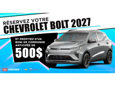 RÉSERVEZ VOTRE BOLT 2027 !
