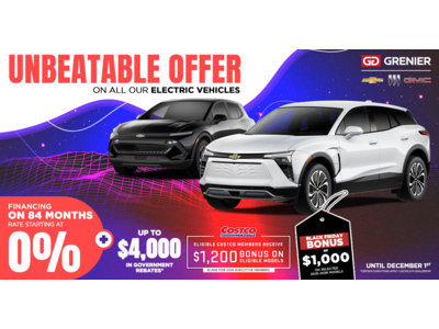 UNBEATABLE DEAL ON OUR ELECTRIC VEHICLES !