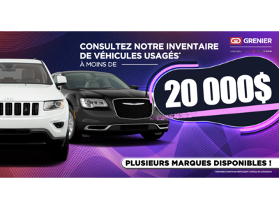 INVENTAIRE À MOINS DE 20 000$ !
