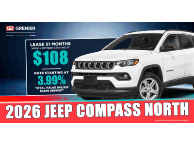 2026 JEEP COMPASS NORTH !