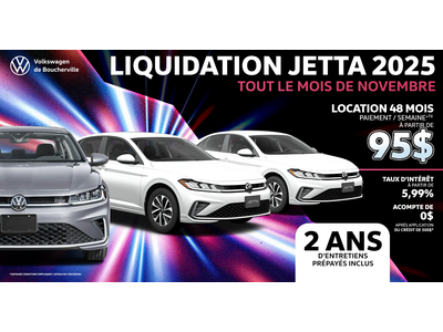 LIQUIDATION JETTA 2025 !